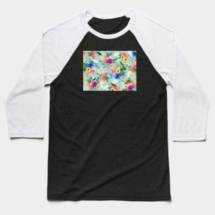 Flower birds Baseball T-Shirt